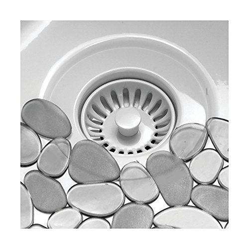 InterDesign Pebblz Spülbeckenmatte, Groß, Graphitgrau - 4