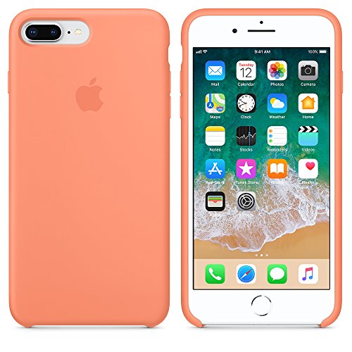 Funda para iPhone 7Plus/8Plus Carcasa Silicona Suave Colores del Caramelo con Superfino Pelusa Forro,Anti-rasguños Teléfono Caso para Apple iPhone 7P/8P (iPhone 7Plus/8Plus, Melocotón)