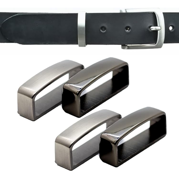 SPRHR Gürtelschlaufen 8er Set - PU Leder Mit Doppel-Druckknöpfen