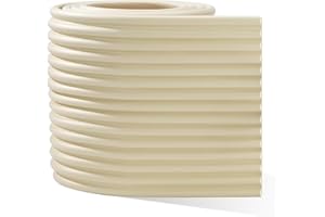 ZLLKEJI Protector de Bordes Suave Más Ancho 20cm Protector de Esquinas para Bebe Suave Protector de Bordes De Mesa Autoadhesivo Protege a Niños y Ancianos para Mesas, Encimeras, Cómodas Beige
