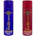 Simco Swift Deodorant for Men (Combo Pack of 2, 175 ml each) | Seductive Appeal + Cool Wave Deodorant Body Spray | No Gas, Deep & Long Lasting Fragrance