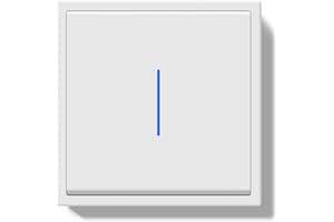 BSEED Włącznik światła podtynkowy z zaciskiem wtykowym, 1-drożny włącznik światła z lampką kontrolną LED, nowoczesny przełącznik ścienny z ramą PC, podtynkowy, biały, 80 x 80 mm