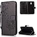 Produktbild FNBK Samsung Galaxy J5 2017 J530 Hülle Leder Schwarz Löwenzahn Blumen Handyhülle Holster Leder Flip Wallet Cover Tasche Stand Case Card Slot Magnetverschluß Kratzfestes Schutzhülle
