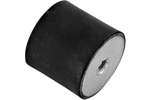 HILGER U. KERN Tampon en caoutchouc 60 x 50 C 55 ShoreA M10 des deux côtés - Acier galvanisé - Sans rouille - Caoutchouc naturel - Amortisseur de vibrations - Technologie de climatisation - Pompes à chaleur -