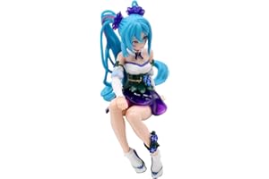 Hilloly Hatsune Miku Ornament, Miku Cartoon Characters Models Statue Collectibles Figurine Decoration Collectibles Ornament Gifts for Fans, for Kids, Adults 14.5 cm