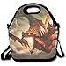 Produktbild Cool Fire Drache Lunchtasche aus Neopren mit Schultergurt, isoliert, für Damen, Teenager, Mädchen, Kinder, Erwachsene