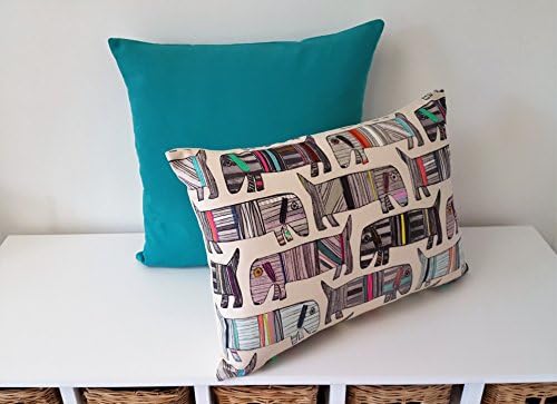 Handmade Decorative Set of Two - Doggies and - Emerald Cushion Covers. Perfect Mother's Day & Easter Gift.