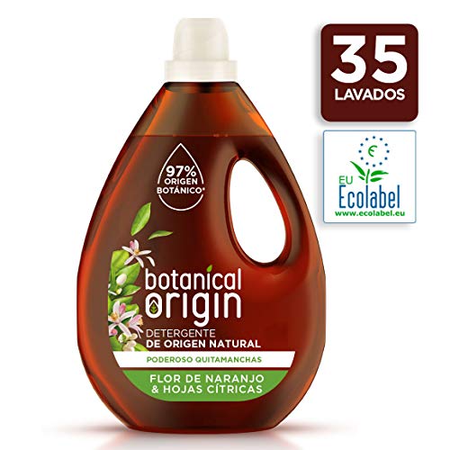 Botanical Origin Detergente Ecológico Líquido para la Ropa, Fragancia Flor de Naranjo & Hojas Cítricas - 35 Lavados