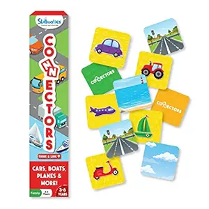 Skillmatics Educational Game : Connectors Cars, Boats, Planes & More | Gifts for Ages 3-6 | Super Fun for Travel & Family Game Night