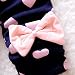 Zhuannian Baby Girls Bowknot Fleece Lining Leggings Trousers (18-24months, Navy blue heart)