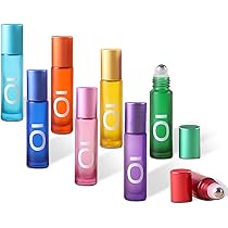 10 Bottigliette Roll On Per Oli Essenziali Con Gemme - Vetro 10ml - Foto 3