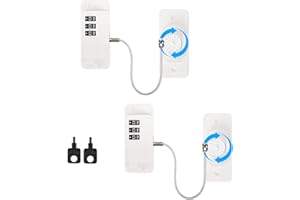 NEWBINN 2 x Kühlschrank Schloss mit Code 360° Drehbar ohne Bohren für Kinder unter 5 Jahren, Geeignet für Kühlschränke, Waschmaschinen, Schränke, Kleiderschränke, Toiletten, Weinkühler, Fenster