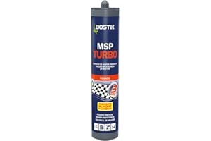 BOSTIK MSP TURBO Blanco, Adhesivo de Agarre Inmediato en 3 Segundos, Ideal para Pegado Vertical, Interior y Exterior, Cartucho 290 ml