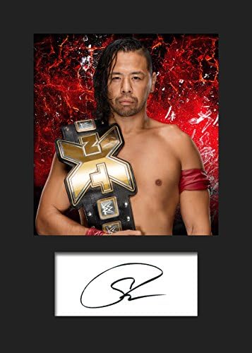 SHINSUKE NAKAMURA #1 WWE Signed Mounted Photo A5 Print