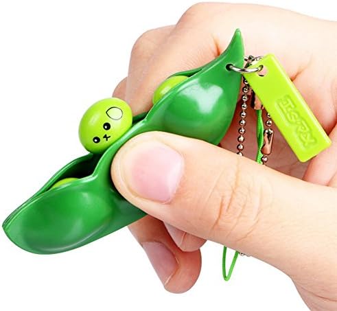 Magic Extrusion Fun Squeeze-a-Bean Toy Antistress Balls with Phone Key Chain Decompress Beans Toys Bubble Office Antistress Novelty Relax