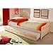 Produktbild Funktionsbett 90 * 200 Kiefer Massiv Natur Gästebett Gästeliege Kinderbett Jugendliege Tandembett Massivholzbett Kinderzimmer