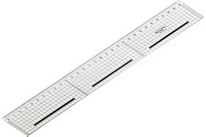 GRAPHOPLEX Règle de coupe bord acier antiglisse quadrillée 30cm