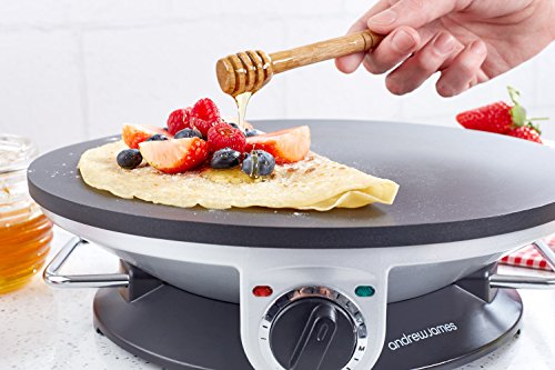 Andrew James 1200 Watt Professioneller, elektrischer Crêpes-Maker – Inklusive Teigverteiler, Holzspatel, Ölpinsel und Teigkelle – 2 Jahre Garantie - 9