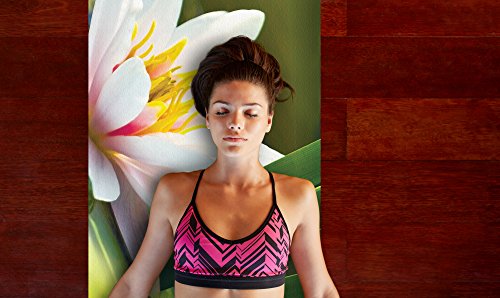 Nirvana Yoga – Schöne Designer Yoga Matten, Naturkautschuk, Hohe Qualität, umweltfreundlich, rutschfeste Yoga Handtuch Mat Combi – Beste für Hot Bikram Yoga - 7