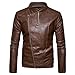Produktbild Lederjacke Herren UFODB Leder Zip Wild Mode Funktionsjacke Bikerjacke Bomberjacke Fliegerjacke Softshelljacke Motorradjacke Wanderjacke Winterjacke