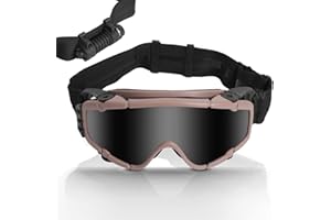 WLXW Gafas Airsoft Antivaho Con Ventilador Antipolvo Ajustable Al Aire Libre Táctico Paintball BB Ball Gafas De Seguridad Gafas Con 2 Lentes