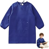 Malkittel Kinder, Malerschürze für kinder 7-12, Kunstmalschürze für