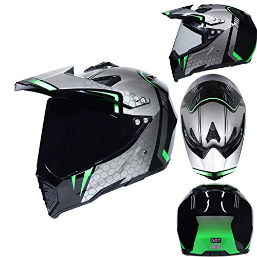 CPDZ Off-road cool motorcycle helmet ultra-clear extended anti-fog lenses motorbike helmet personality fashion full face half face helmet four seasons adult helmet white