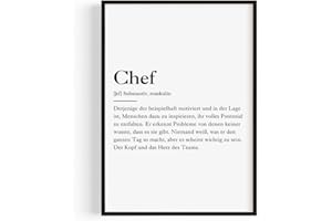 Pulse of Home Büro Deko – Büro Gadgets & Schreibtisch Deko Poster Chef Definition A4 (21 x 29,7) – Büro Zubehör & kleine Aufmerksamkeit für Kollegen oder Team Geschenk - Ohne Rahmen