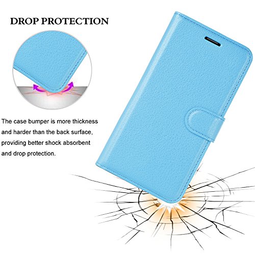 Huawei P8 Lite 2017 Hülle, IVSO Hohe Qualität Advanced Shock Absorption Technology Case Folio Tasche Cover für Huawei P8 Lite 2017 Smartphone (Für Huawei P8 Lite 2017, Blau) - 8