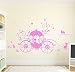 Produktbild Wandtattoo Kutsche Prinzessin Cinderella Sterne Sternenhimmel Sternensticker M1188 (hellrosa)