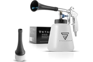 STAHLWERK Druckluft-Reinigungspistole RP-90 ST – Druckluftpistole mit Tornado-Effekt für Auto (KFZ), Werkstatt & Haushalt, Innenreinigung, regulierbares Ventil für Reinigungsmittel (weiß)