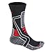 Produktbild F-lite Feet Motorcycling Mid Man Socken, black/Red, 43-46