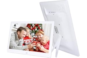 JAIHONDA Cadre photo numérique avec télécommande 13,3 pouces Lecteur vidéo photo 4 écrans Windows/Rotation automatique/multi-diaporama Cadre photo électronique