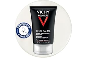 Vichy Baume Bálsamo After Shave Calmante, Anti-irritaciones, Anti-rojeces, Enriquecido con Calcio y Agua Termal, Apto para Pieles Sensibles, Homme Sensi, 75ml