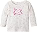 United Colors of Benetton Baby-Girls Forever Friends Ruffle Shoulder Long Sleeve T-Shirt, Off-White (Cream), 3 to 6 months (Manufacturer Size: 62 cms)