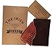 Wooden Beard Comb - Natural Wood Pocket Beard Comb with Real Hand Stitched Leather Pouch - Ideal for Male Beard Grooming