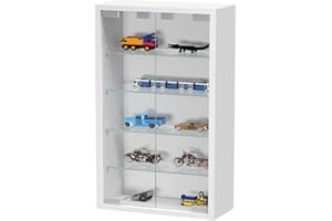 VDD Armario Vitrina de pared colgante de pie - 30 x 60 x 13 cm, Blanco, Contemporáneo, Panel liso, Montaje en pared y suelo