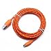 Produktbild Huihong USB-Kabel Smartphone Ladekabel HanHuihong USB-Kabel Smartphone Ladekabel Hanf Seil Mikro-USB-LadegeräT Sync Datenkabel Schnur FüR Smartphone FüR Samsung, Sony, Moto, Htc, Nokia, Etc Von Huihong (1-3m) (3m, Orange)