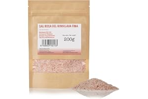 FRISAFRAN | Himalayasalt Fint 200g | fint salt | 100% naturligt rosa Himalayasalt oraffinerat | Himalaya rosa salt | stensalt naturlig | Högt mineralinnehåll