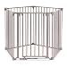 Baby Vivo Comfortable Barrier Metal and Fire Guard Heater Guard Room Fireplace Protection Divider in Grey (4 panels and one door)