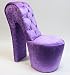 Produktbild A-55 HIGH HEEL SESSEL LILA STRASS-STEINE DESIGNER SCHUHSESSEL DEKO NEU
