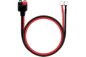 HuaLiSiJi Anderson Plug with O ring Battery Connection Cable 12AWG Anderson Plug Cable Suitable for Car, Trailer, Solar Generators Battery Charging (0.5 m)