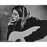 Kurt Cobain - veredeltes Poster auf Holz