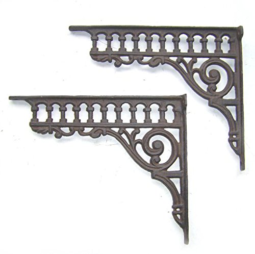 2 REGAL KONSOLEN NOSTALGIE ANTIK GRÜNDERZEIT STIL REGALKONSOLEN GUSSEISEN NEU DR-494