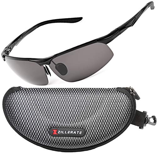 ZILLERATE Gafas de sol polarizadas para hombre y mujer, conducir ciclismo, pesca, golf y todos los deportes, marco de metal antirreflejo de protección contra la luz UV