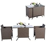 rattanmöbel balkon gebraucht 💐【Stabile Stahlkonstruktion】Der pulverbeschichtete Stahlrahmen von dem Gartenmöbel macht das Rattanset sehr robust und langlebig.