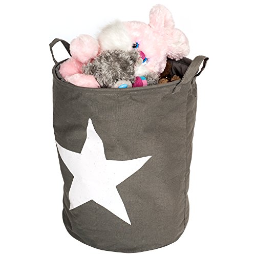 Tatkraft Star Faltbarer Baumwollstoff Wäschekorb mit innen Wasserdichter Beschichtung d35X45H cm - 2