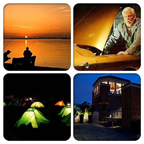 MCTECH® 20W LED Strahler Kaltweiß Grün Tragbare Handlampe LED Flutlicht-Lampe Camping Lampe Arbeitsscheinwerfer Angeln Beleuchtung Outdoor Laterne Campinglaterne Werkstatt-Flutlicht IP65 (20W Kaltweiß) - 6