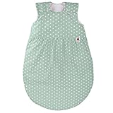 Sugarapple Ganzjahres Baby Schlafsack (50 cm - 110 cm Länge u. 35 Farben wählbar) aus 100% Öko-Tex Baumwolle, 2.5 TOG Sommer und Winter mit Druckknöpfen und Reißverschlus