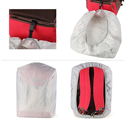 Koolertron Sac    Dos Sac de Cam  ra Sacoche de Voyage en Nylon Professionnel pour Appareil Photo Reflex DSLR Canon EOS  Nikon Sony avec Housse de pluie   tanche  Rouge 